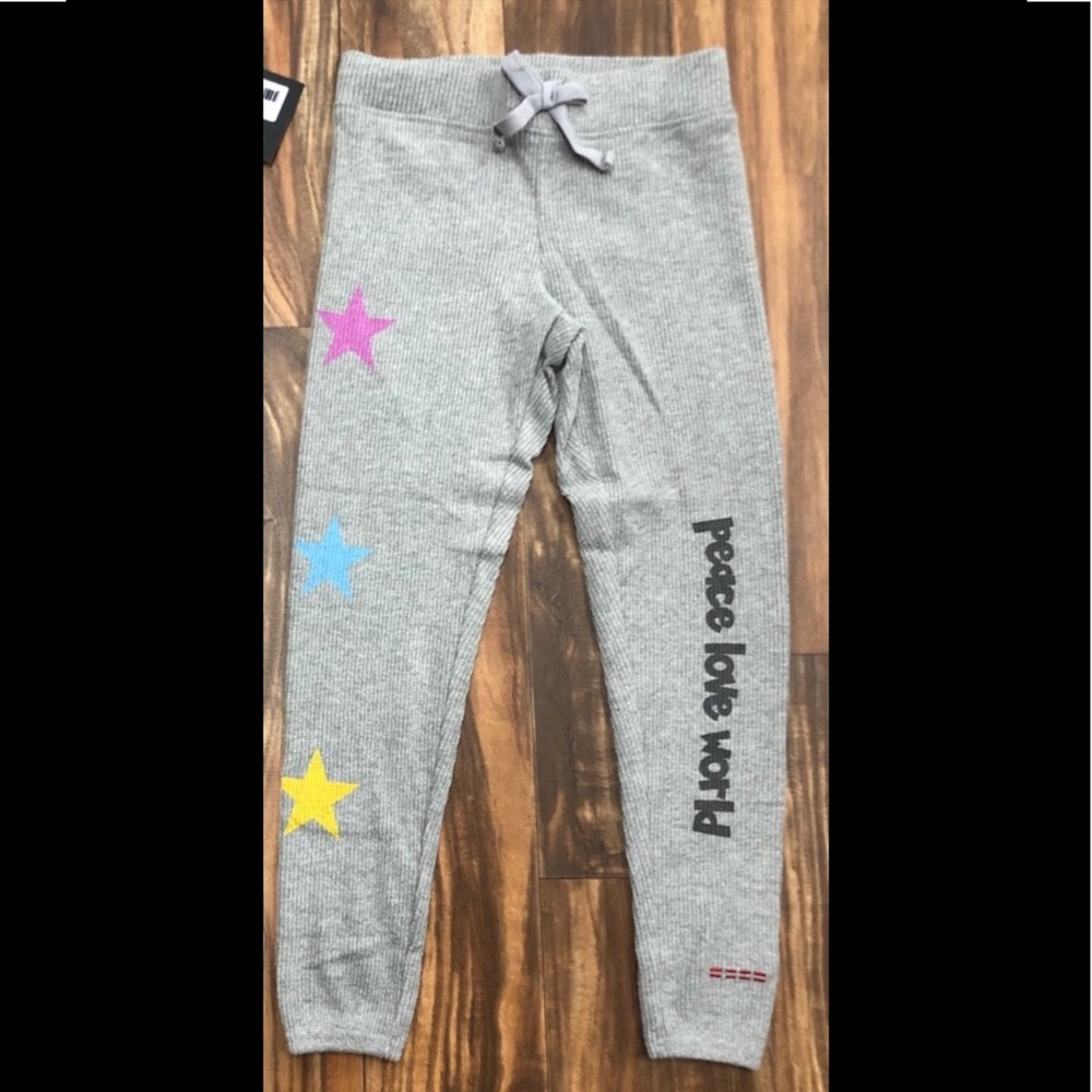 Peace Live World Gray Joggers, NWT